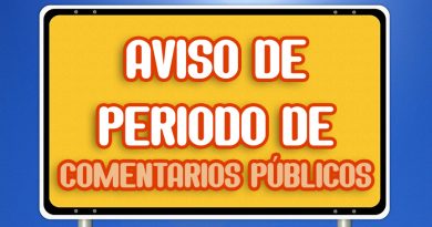 AVISO DE PERIODO DE COMENTARIOS PÚBLICOS