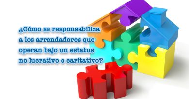 ¿Cómo se responsabiliza a los arrendadores que operan bajo un estatus no lucrativo o caritativo?