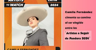 Camila Fernández cimenta su camino al ser elegida entre las “Artistas a Seguir de Pandora 2024”