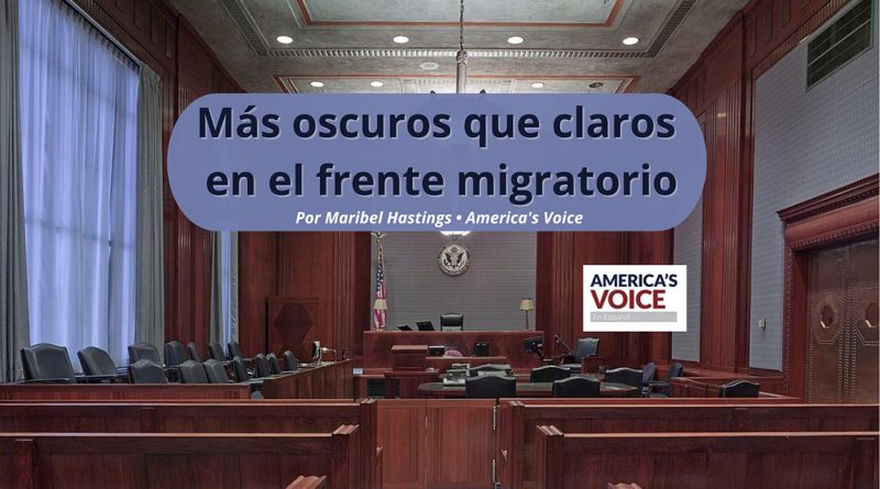 Más oscuros que claros en el frente migratorio