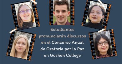 Estudiantes pronunciarán discursos en el Concurso Anual de Oratoria por la Paz en Goshen College