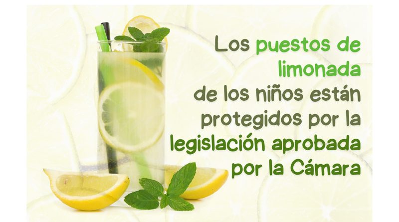 Los puestos de limonada de los niños están protegidos por la legislación aprobada por la Cámara