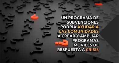 Un programa de subvenciones podría ayudar a las comunidades a crear y ampliar programas móviles de respuesta a crisis