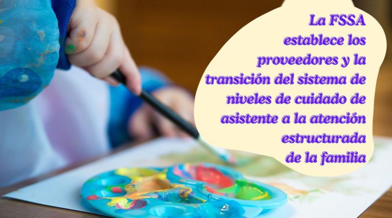La FSSA establece los proveedores y la transición del sistema de niveles de cuidado de asistente a la atención estructurada de la familia