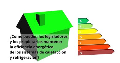 ¿Cómo pueden los legisladores y los propietarios mantener la eficiencia energética de los sistemas de calefacción y refrigeración?