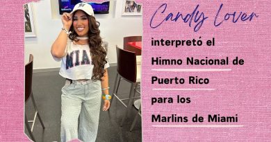 Candy Lover interpretó el Himno Nacional de Puerto Rico para los Marlins de Miami