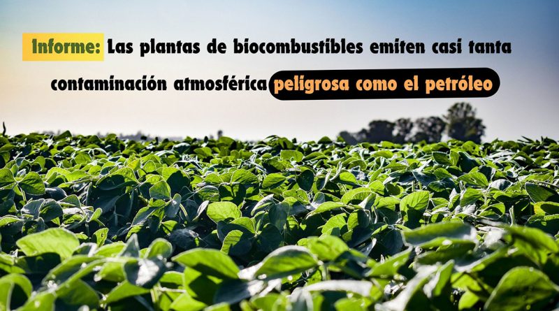 Informe: Las plantas de biocombustibles emiten casi tanta contaminación atmosférica peligrosa como el petróleo