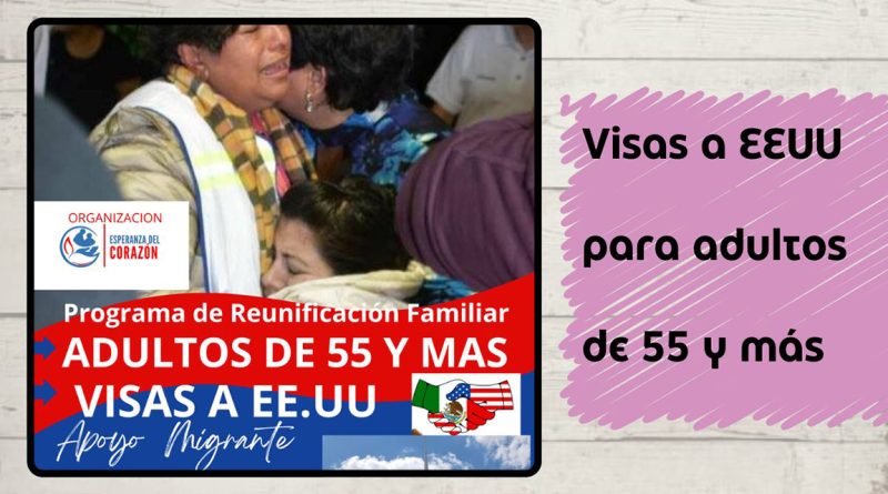 Visas a EEUU para adultos de 55 y más