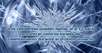 Los residentes pueden llamar al 2-1-1 para encontrar centros locales de calentamiento durante el próximo invierno