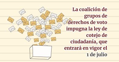 La coalición de grupos de derechos de voto impugna la ley de cotejo de ciudadanía, que entrará en vigor el 1 de julio