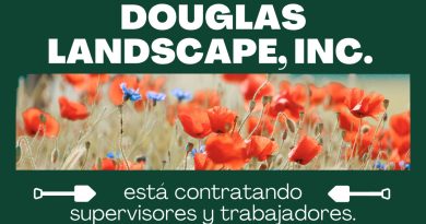 Douglas Landscape, Inc. está contratando supervisores y trabajadores.