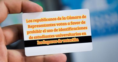Los republicanos de la Cámara de Representantes votan a favor de prohibir el uso de identificaciones de estudiantes universitarios en los lugares de votación