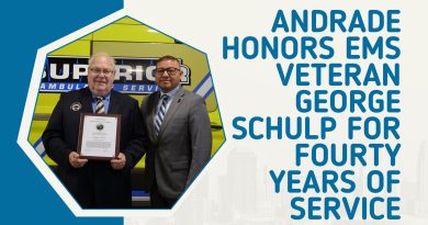 Andrade Honors EMS Veteran George Schulp for Fourty Years of Service