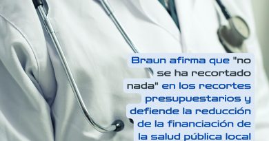 Braun afirma que "no se ha recortado nada" en los recortes presupuestarios y defiende la reducción de la financiación de la salud pública local