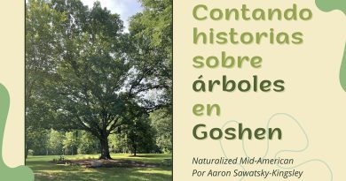 Contando historias sobre árboles en Goshen