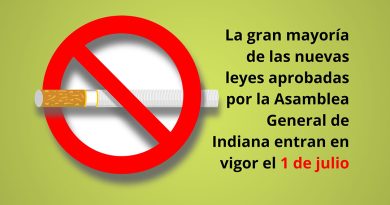La gran mayoría de las nuevas leyes aprobadas por la Asamblea General de Indiana entran en vigor el 1 de julio