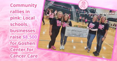 Community rallies in pink: Local schools, businesses raise $8,500 for Goshen Center for Cancer Care