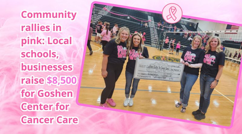 Community rallies in pink: Local schools, businesses raise $8,500 for Goshen Center for Cancer Care