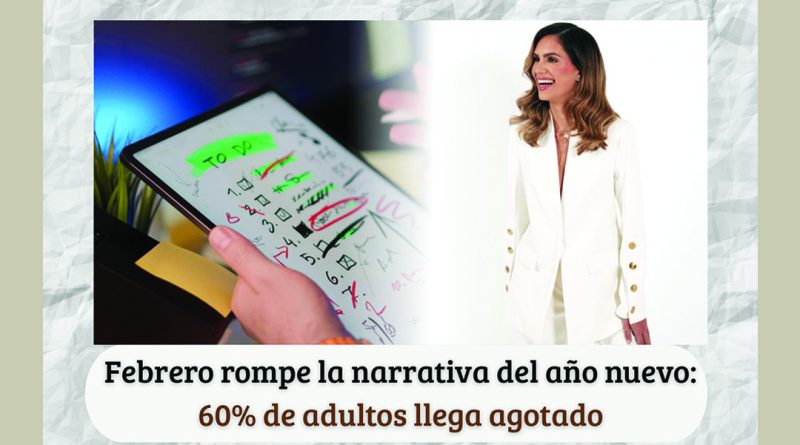 Febrero rompe la narrativa del año nuevo: 60% de adultos llega agotado