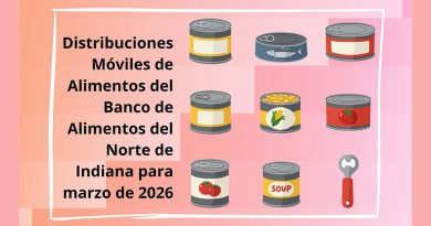 Distribuciones Móviles de Alimentos del Banco de Alimentos del Norte de Indiana para marzo de 2026