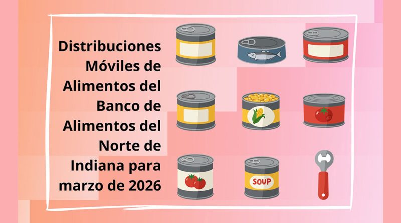 Distribuciones Móviles de Alimentos del Banco de Alimentos del Norte de Indiana para marzo de 2026