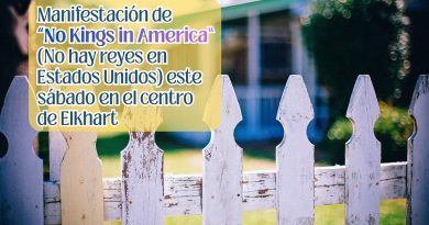 Manifestación de “No Kings in America” (No hay reyes en Estados Unidos) este sábado en el centro de Elkhart
