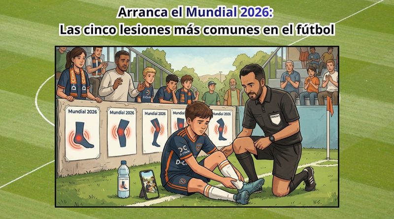 Arranca el Mundial 2026: Las cinco lesiones más comunes en el fútbol