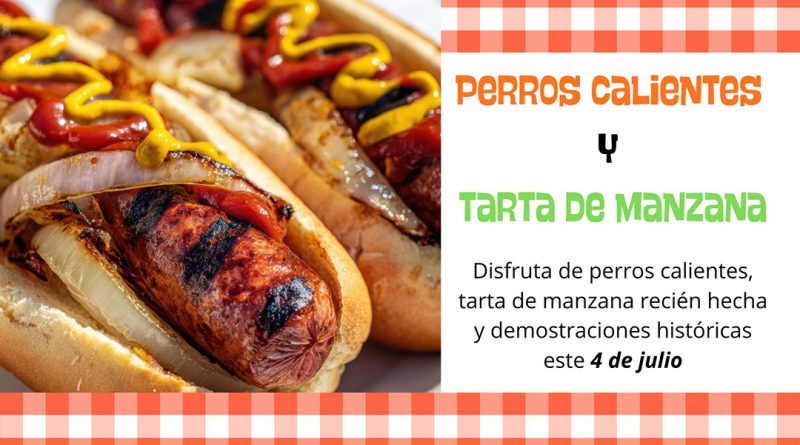 Perros calientes y tarta de manzana